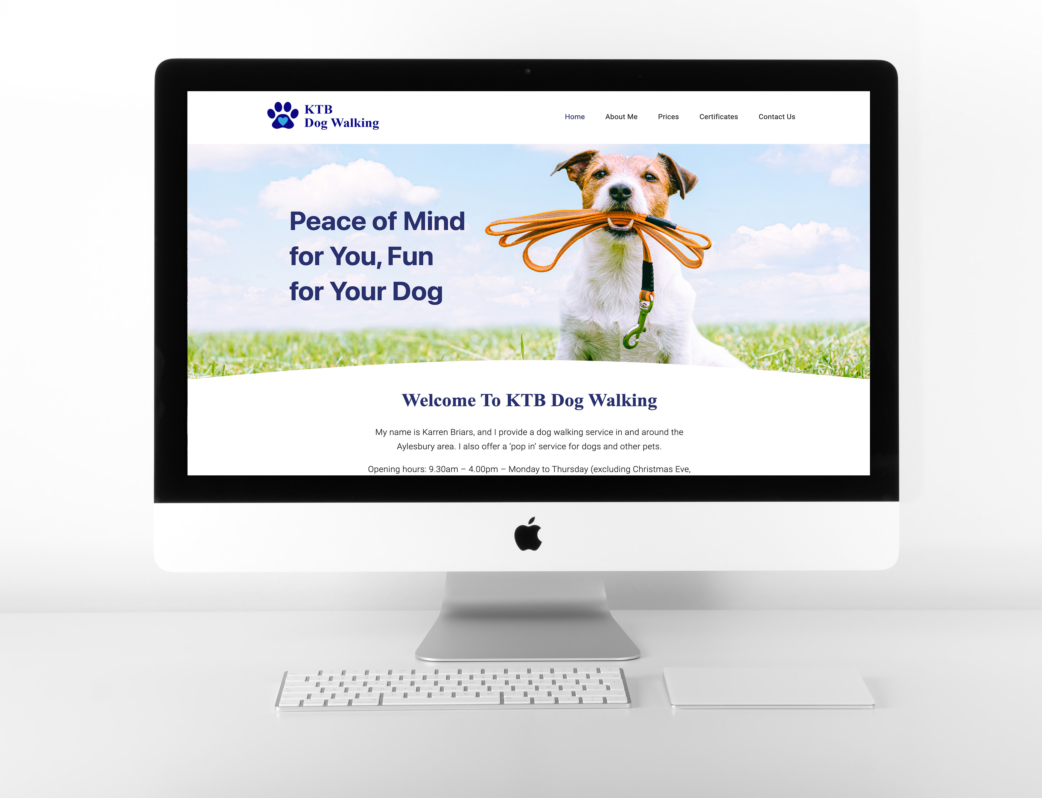 KTB Dog Walking small brochure website